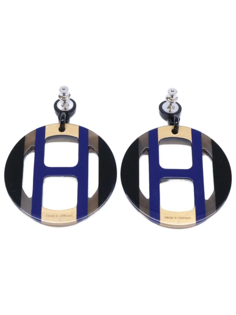 Hermes Equipe Earring Navy